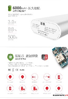 Pin dự phòng Power Bank Yoobao YBS3 6000mAh