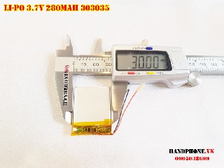 Pin Li Po 3 7V 303035 280mAh cho đồng hồ thông minh  định vị GPS  máy ghi âm  camera hành trình tại Hà Nội Lithium Polymer