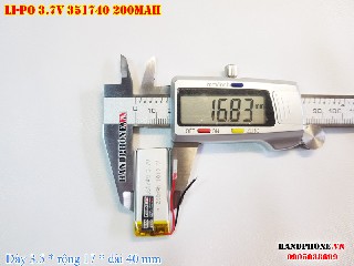 bán pin Lithium Polymer  Li Po  3 7V 200mah 351740 tại hà nội Battery